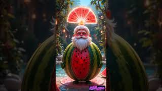 Watermelon Claus (Inspired by a Watermelon) #fruit #santa #ytshorts #viralshorts #subscribe