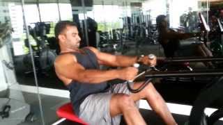 Workout - Machine Row with total of  330LB - 150kg