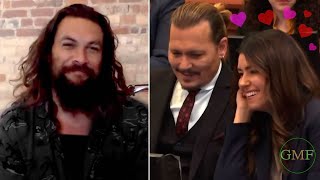 Jason Momoa flirts with Camille on stand in Johnny Depp Amber Heard Trial DUB