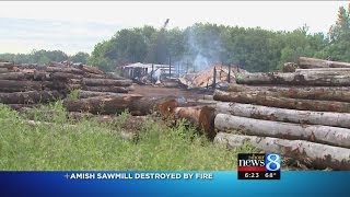 Fire razes Amish sawmill near Lakeview