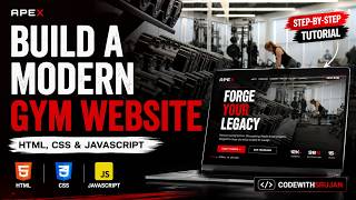 Build a Modern Gym Website Using HTML CSS and JavaScript | Beginner Project