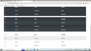 #5 bootstrap table tutorial tables | hover rows | striped rows
