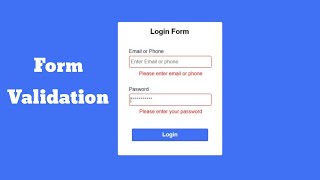 Login Form Validation in javascript HTML and CSS #programming #javascript