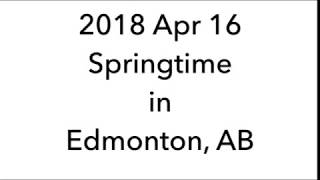 2018 Apr 16 Springtime in Edmonton, AB