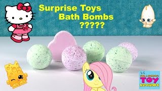 Shopkins Bath Bombs Fizzies | Surprise Hidden Toys | MLP Splashlings | PSToyReviews