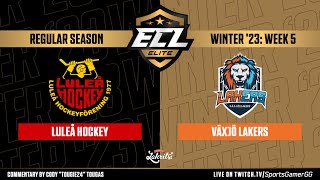 ECL Elite Winter '23 HIGHLIGHTS | Luleå Hockey vs. Växjö Lakers - NHL 23 EASHL 6s Gameplay