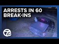 Warren PD arrest 6 suspects in connection with 60 break-ins