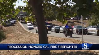 Procession honors CAL FIRE BEU firefighter who died after on-duty medical emergency