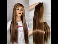 Virgin Hair | Highlight Piano Color Straight Hair HD Lace Wig 10-30 Inch