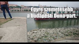 Lufi, műanyag zacskó és rengeteg szemét a budapesti Duna-parton