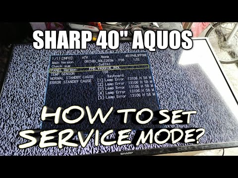 Sharp 40 Aquos Service Mode Youtube