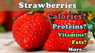 How many CALORIES do STRAWBERRIES have ?, FIBER, VITAMINS, FATS, CARBOHYDRATES # 90