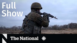CBC News: The National | Military training for Ukraine, Spring break travel, Chris Rock