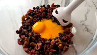 Whisk the raisins with eggs! did you know about this recipe!  husband is shocked by the result