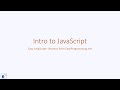 Easy JavaScript - Beginner JavaScript Tutorial - Intro to JS (1)