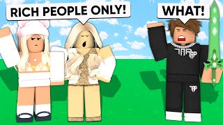 GOLD DIGGERS Only Let RICH People in.. So I 1v2'd Them! (Roblox Bedwars)