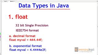 floating data type in java