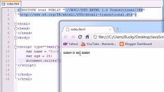 Beginner JavaScript Tutorial 5 Using Variables with Strings