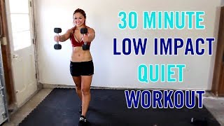 30 Minute Quiet Low Impact Home Workout | Strength, Cardio & Abs Low Impact Workout