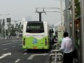 fast charging electric bus at work