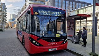 FULL JOURNEY | LONDON BUS 235 NORTH BRENTFORD QUARTER - SUNBURY VILLAGE (LB71NZO) BE 37064