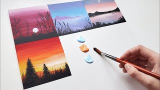 Aesthetic moodboard | Easy Acrylic Painting for Beginners #5