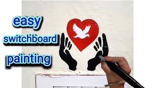 easy switchboard painting Valentine's day special timelapse painting