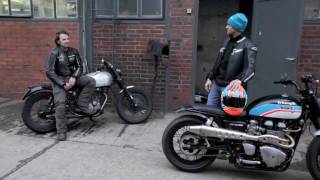 JVB Brit Bob Triumph Thruxton first ride