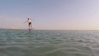 EYWOA Staff \u0026 Team - Kitesurfing UAE - Hydrofoil Gybe