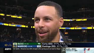 Stephen Curry PostGame Interview | Milwaukee Bucks vs Golden State Warriors