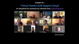 Virtual Peerled Grief Support Group Meeting:Educational Re-enactment By MyGriefAngels.org Volunteers