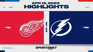 NHL Highlights | Red Wings vs. Lightning - April 13, 2023