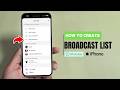 How to create broadcast list on WhatsApp in iPhone (2026)