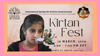 ISKCON MILTON KIRTAN FEST 2024 MARCH 16TH 2024 ONTARIO CANADA