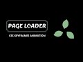 Amazing Page Loading Animation using Only HTML CSS | CSS Keyframes Animation