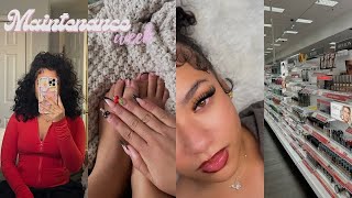 Maintenance Week Vlog ♡ Flip Over Sew In, Nails, Lashes, Eyebrows, Target Run etc