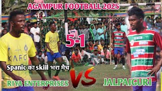 Agampur Football Match 2025 ll Riya Enterprise Kaliaganj 🆚 Santal Line Jalpaiguri 1st Round Match