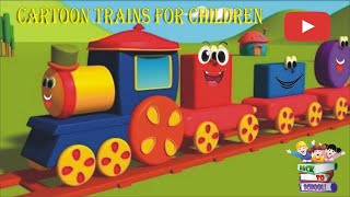 Trains for children: steam locomotive. Construction game educational cartoon for toddlers 123kids tv