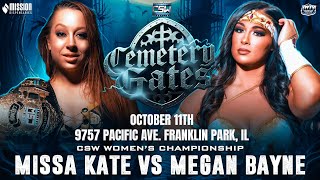 FREE MATCH | MEGAN BAYNE VS MISSA KATE (C) | CSW WOMEN'S CHAMPIONSHIP MATCH | #CSWGATES