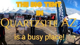 Big Tent at Quartzsite RV and sports show walk around.