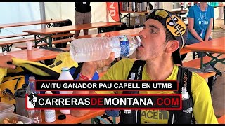 AVITUALLAMIENTO GANADOR PAU CAPELL EN KM153 UTMB. Comer, beber y cambiarse en 3min. Mira y aprende.