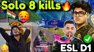 🇮🇳JONATHAN solo 8 Kills🥵 Admino 1v3 SouL🚀Zgod Shocked 😳 ESL Day 1 Highlights ✅