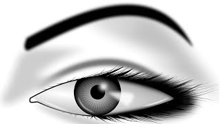 How to draw an eye in inkscape software..
