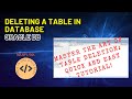 Basic SQL: Deleting a Table in Oracle Database - (Drop Table)