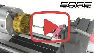 Drill holes on a manual or CNC lathe much faster using the Tool Post Drill Chuck by Edge Technology