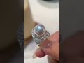 13.0 14.0mm white south sea pearl u0026 diamond ring. diamond de vs.