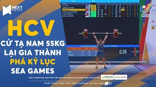 🏅HCV | CỬ TẠ NAM 55KG | Gia Thành phá kỷ lục SEA Games với thành tích 148kg cử đẩy và 268kg tổng cử