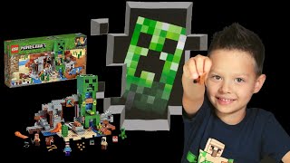 LEGO MINECRAFT 21155 The Creeper Mine Set Review Speed Build 2021