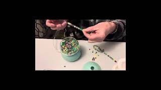 ✅First Bead Spinning Video-Spinning Mardi Gras Clay Bead Mix