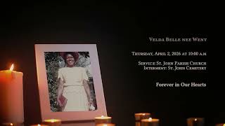In Loving Memory of Velda Belle - Obituary
